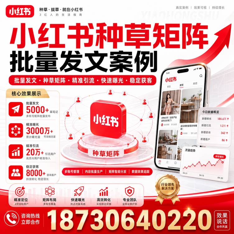 梅州小红书种草矩阵批量发文案例